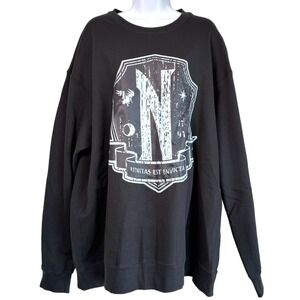 Nevermore Academy Emblem Crewneck Sweatshirt Size 2X Wednesday